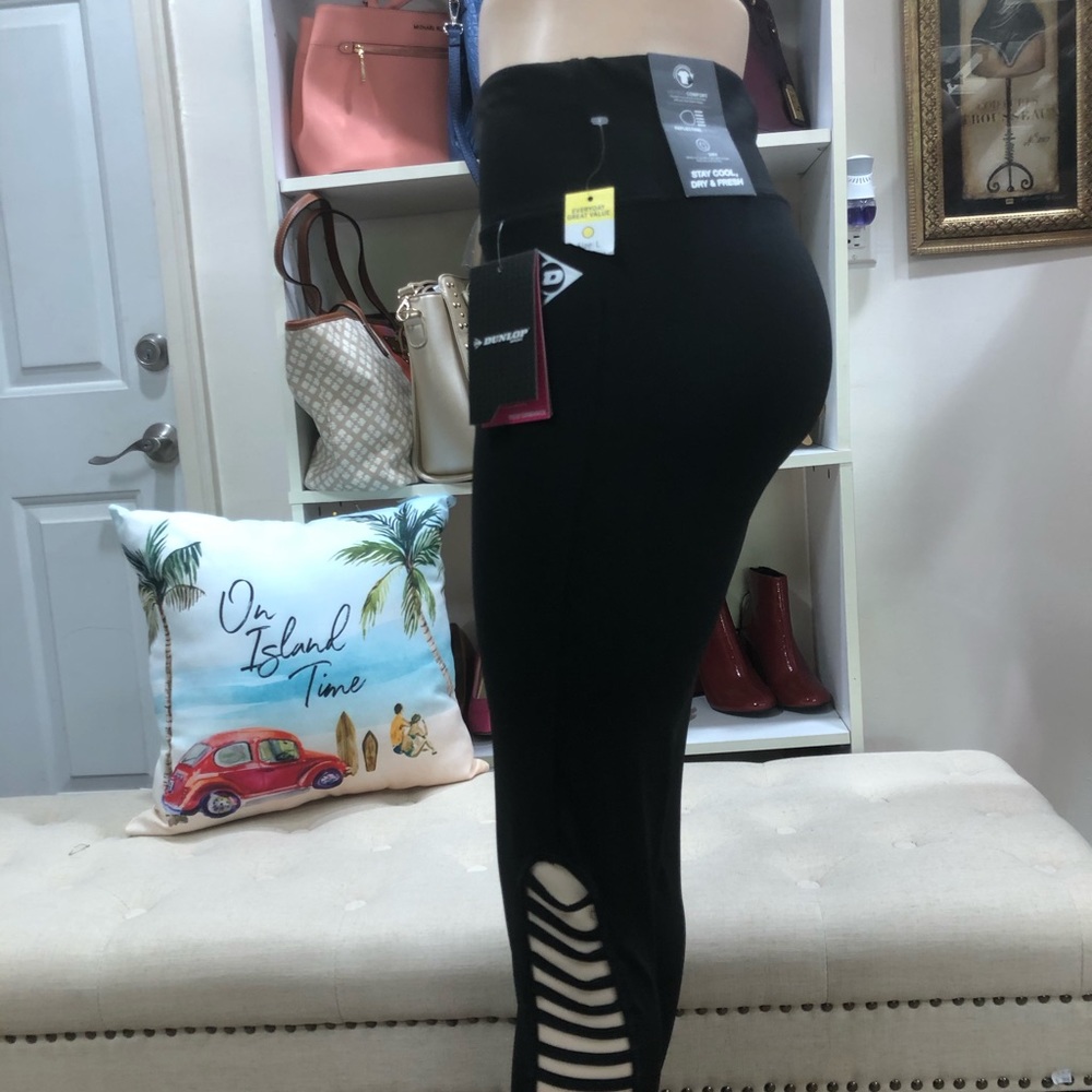Dunlop Sport  High Rise  Ripped Side Leggings - Picture 3 of 9